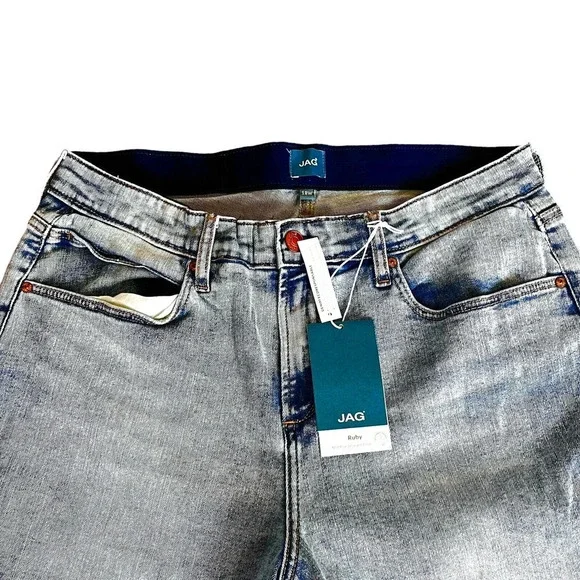 NWT JAG Jeans Women's Ruby Mid Rise Straight Crop Jeans - Nomadic Blue Size 18W - Picture 5 of 10
